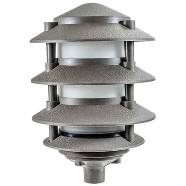 Dabmar Lighting FG5100-BZ 4 Tier 6 in. Top 0.5 in. Base Incandenscent 120 V Pagoda Fixture with UL Listed Wire & Cable; Black; Bronze & Green FG5100-BZ - main